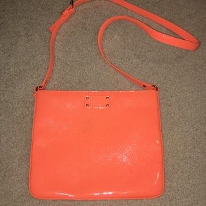 Kate Spade orange patent leather cross body